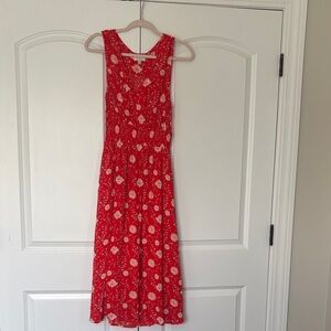 Lucky Brand Red Floral Maxi Dress